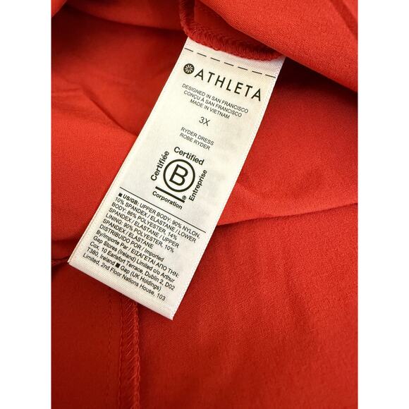 Athleta Long Brick Terra Cotta Dress Back Cut Out 3X Flowy Comfortable Athletic - Picture 6 of 12